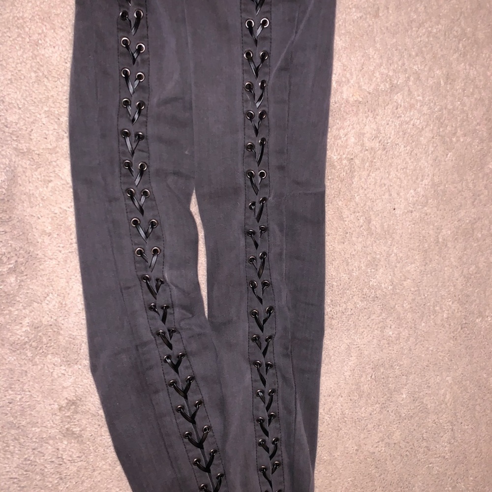 Laced leg jeans size 0